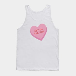 "Get In the Van" Pink Candy Heart Tank Top